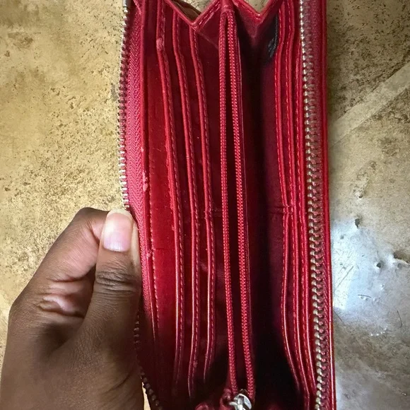 Coach Poppy Red Signature Long Wallet - Picture 5 of 5